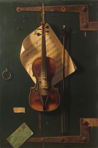 HARNETT, WILLIAM. The Old Violin.